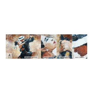 Mostră tapet autocolant Deluxe Sticker - A la Rudolf Valentino - Abstracția, Dans, Tango - 100x30 cm