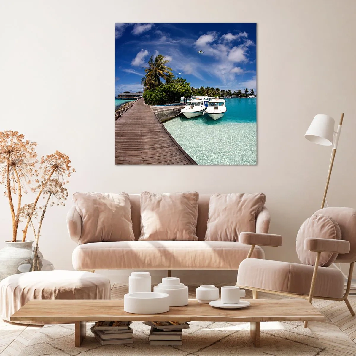 Tablou pe pânză - Și totuși paradisul există - 50x50 cm
