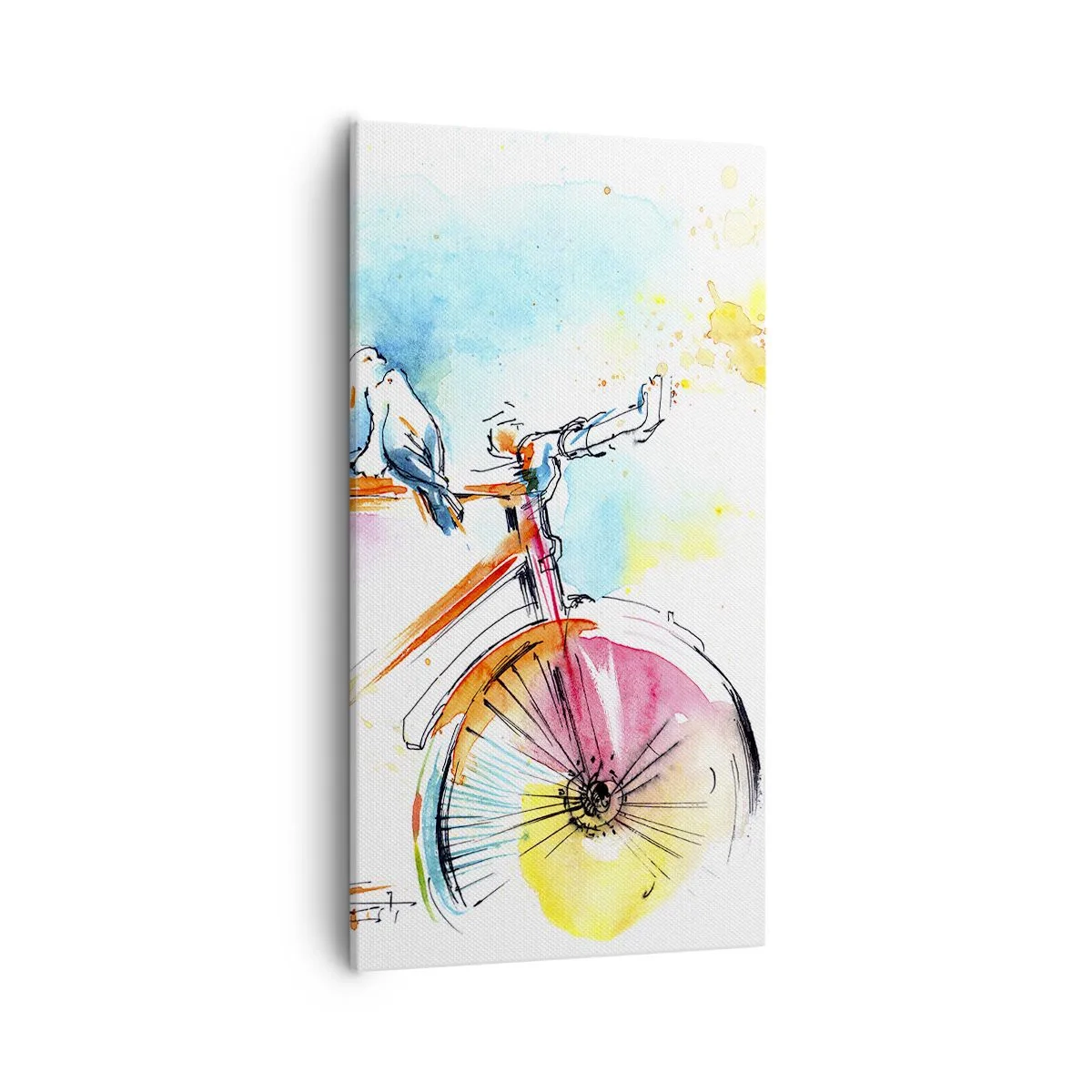 Tablou pe pânză - Doi pe o bicicletă - 55x100 cm