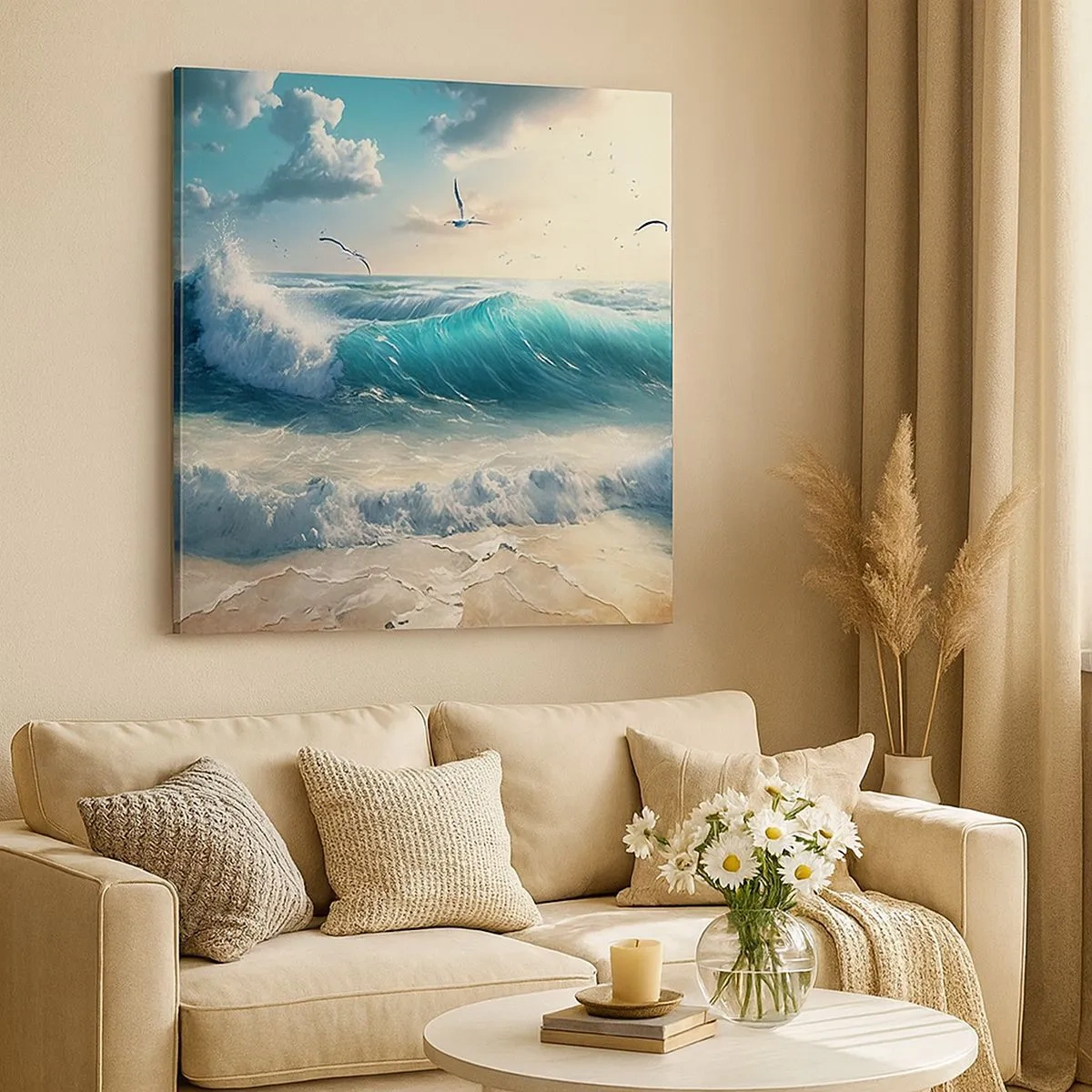 Tablou pe pânză - Sunetul valurilor doar pentru tine - 30x30 cm