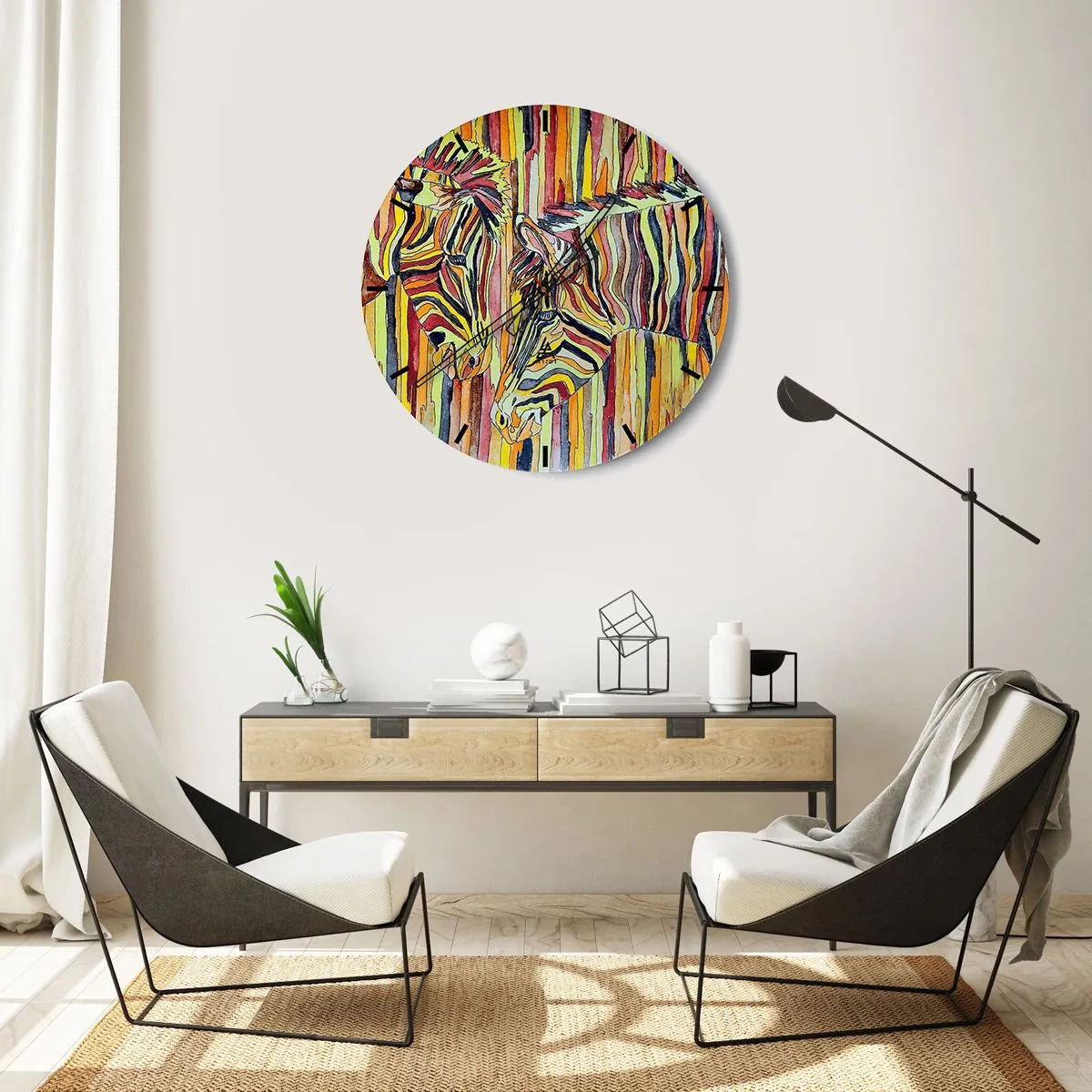 Ceas de perete - Ceas pe sticlă - Deci și tu.. - 40x40 cm