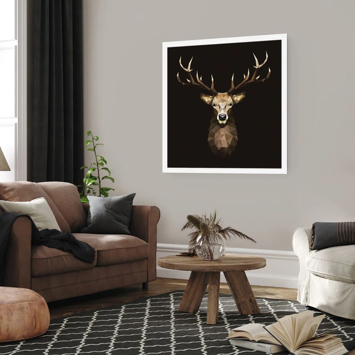 Poster - Cerb cubist - 60x60 cm