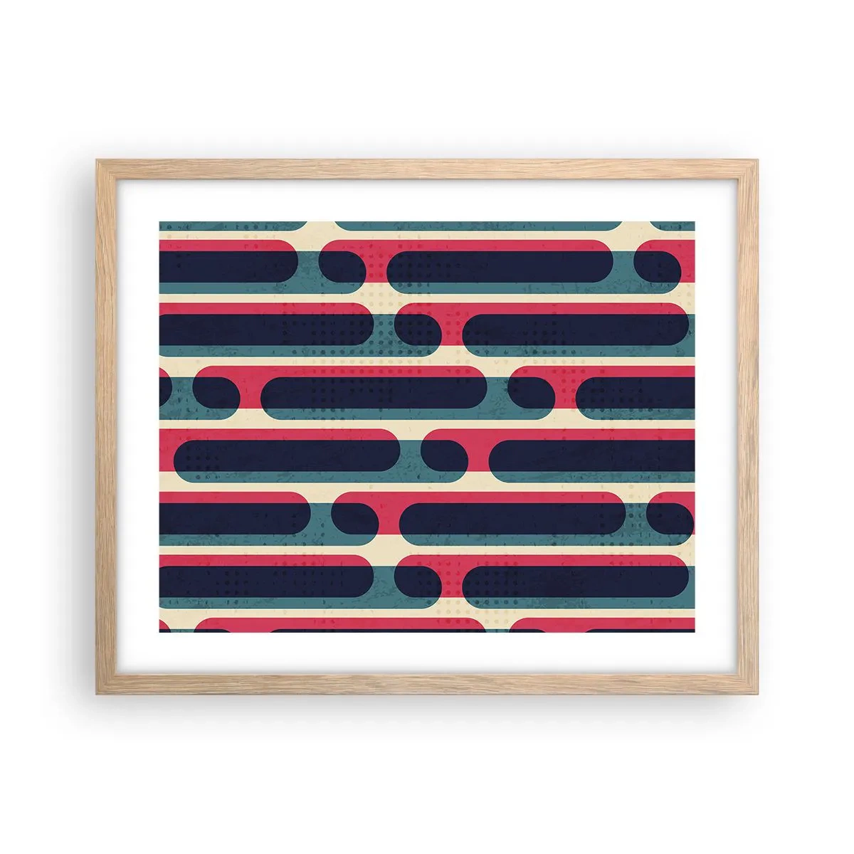 Poster în ramă de stejar deschis - Înăuntru și înainte - 50x40 cm