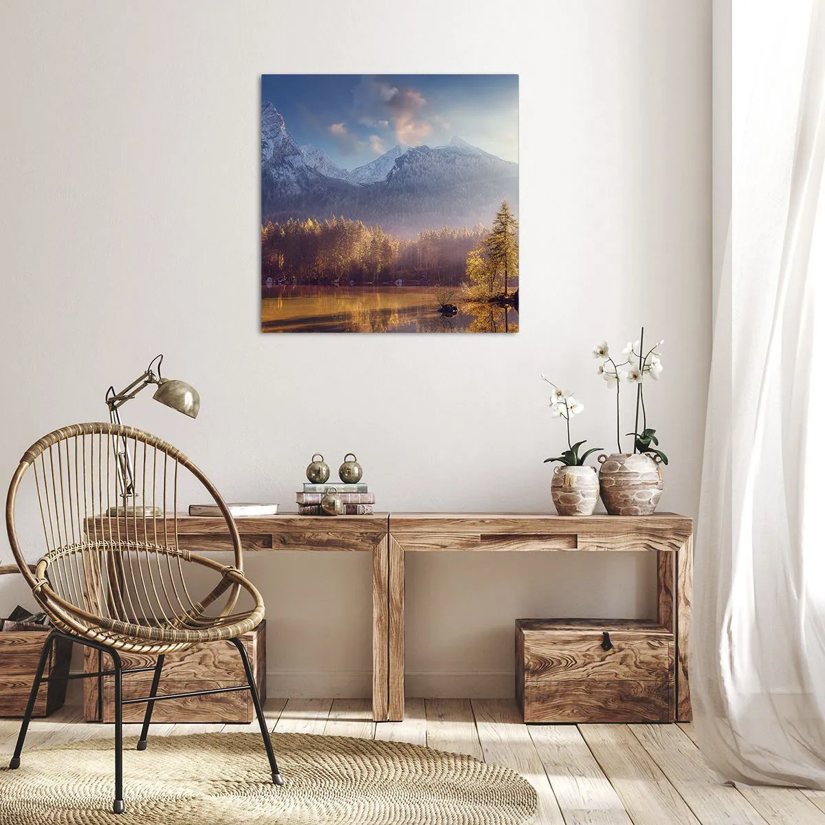 Tablou pe pânză - La munte și la deal - 30x30 cm