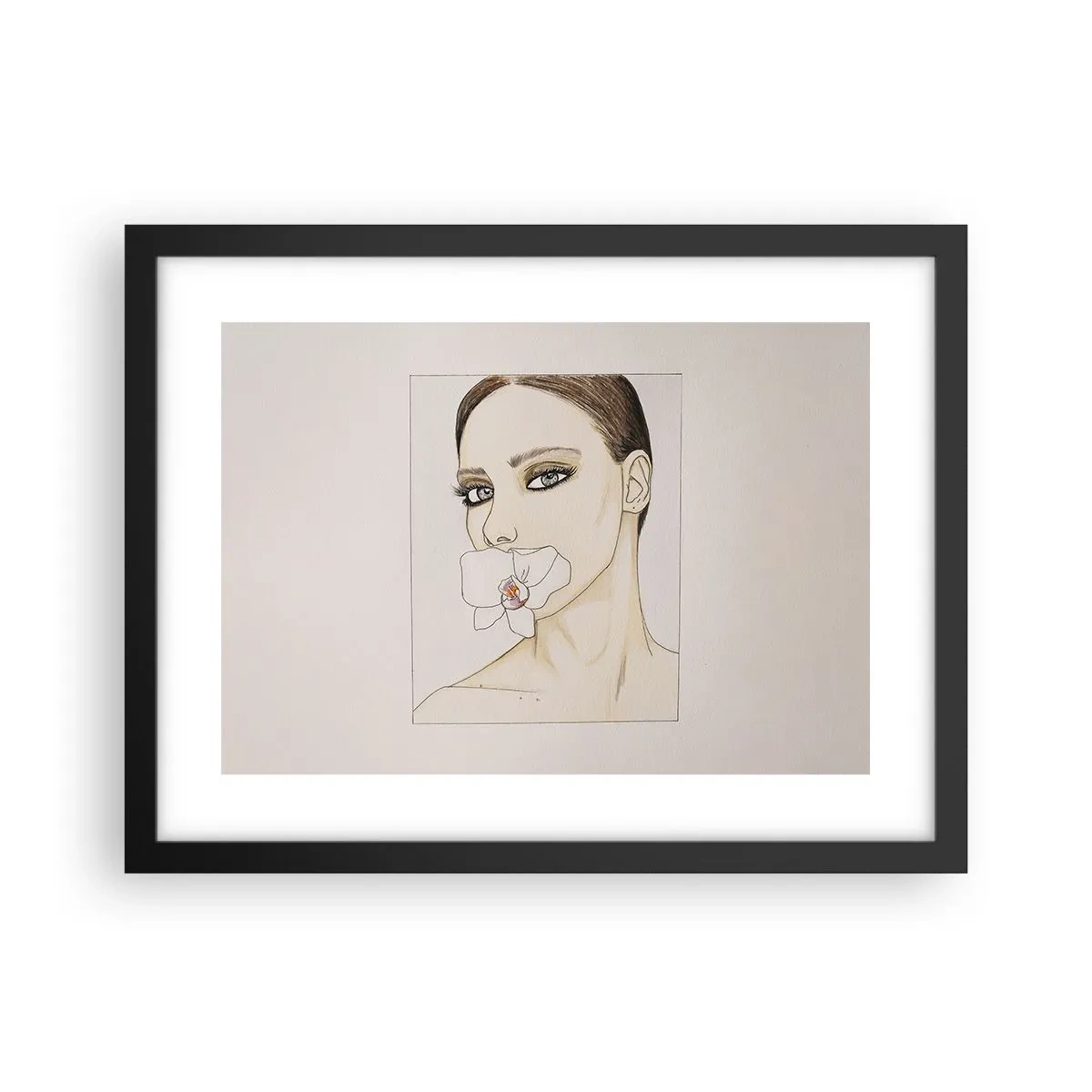 Poster în ramă neagră - Un simbol al eleganței și frumuseții - 40x30 cm