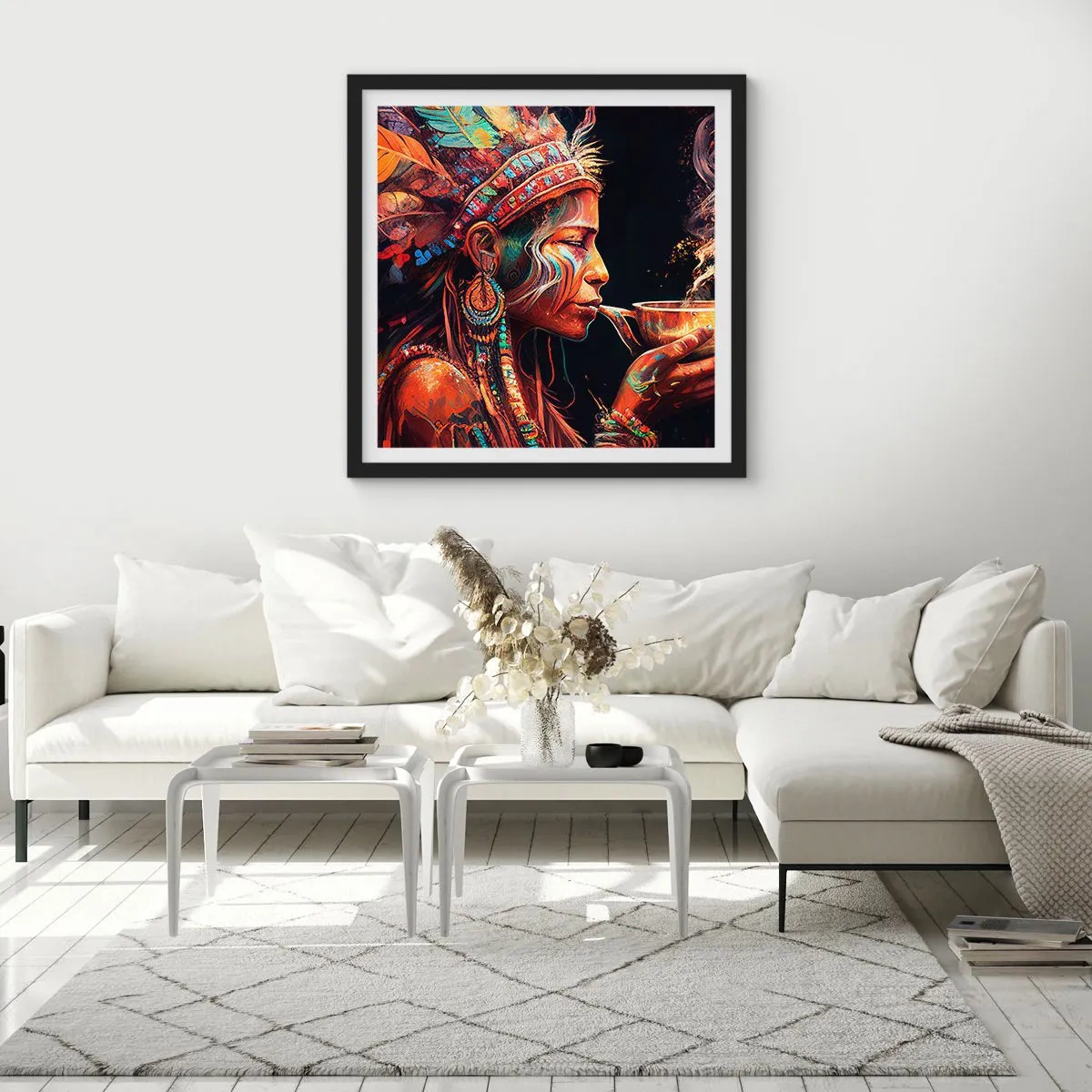 Poster în ramă neagră - Ritual magic - 40x40 cm