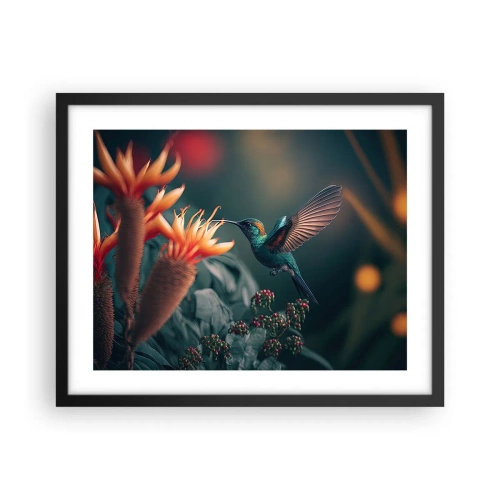 Poster în ramă neagră - Viață cu adevărat colorată - 50x40 cm