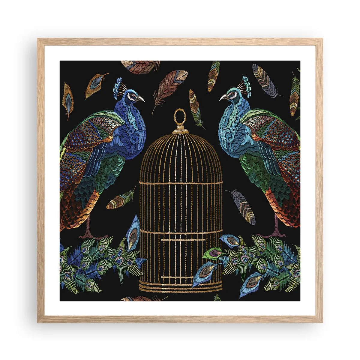 Poster în ramă de stejar deschis - În veșmânt regal - 60x60 cm