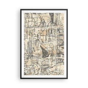 Poster în ramă neagră - Așteaptă să fie descifrat - 61x91 cm