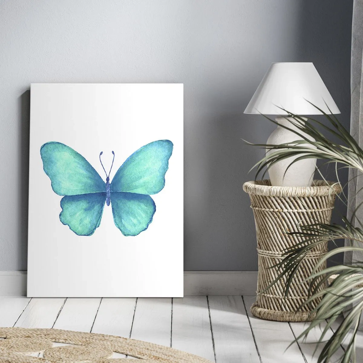 Tablou pe pânză - Turcoaz prin natura - 55x100 cm