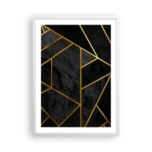 Poster în ramă albă - Întuneric și lumină - 50x70 cm