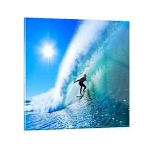 Tablou pe sticlă - Prin marele albastru - 50x50 cm