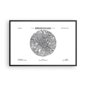 Poster în ramă neagră - Anatomia Birmingham - 91x61 cm