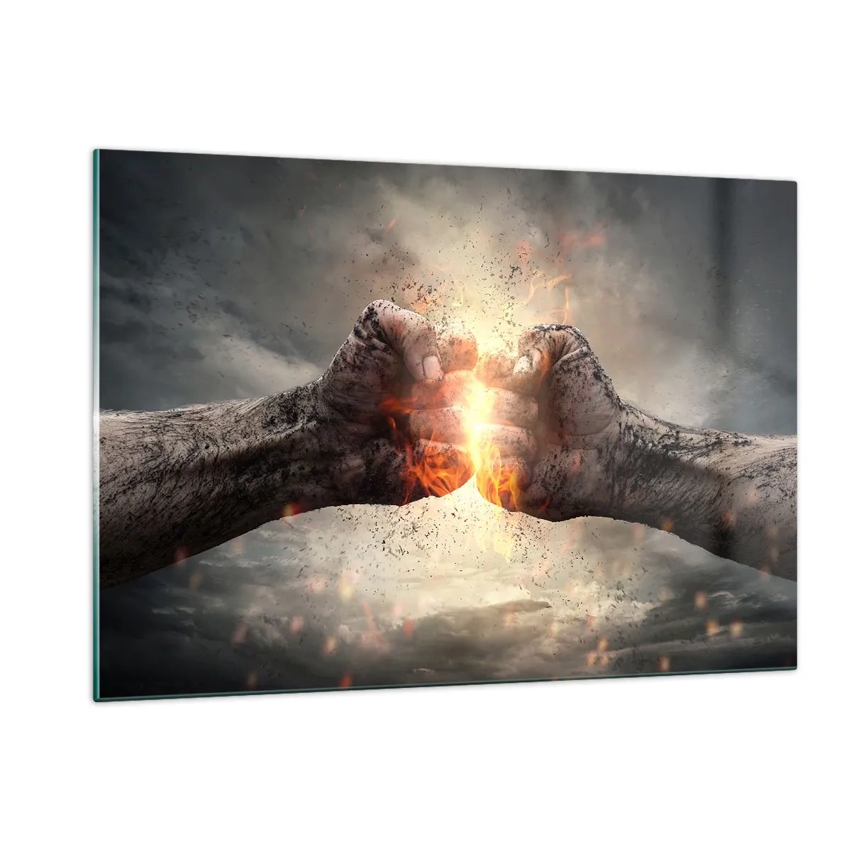 Tablou pe sticlă - Ridică-te pentru a lupta - 120x80 cm