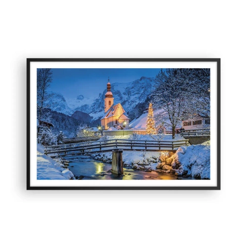 Poster în ramă neagră - Spiritul Crăciunului - 91x61 cm