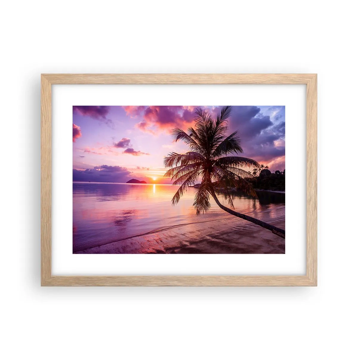 Poster în ramă de stejar deschis - Euforie până la orizont - 40x30 cm