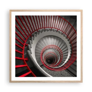 Poster în ramă de stejar deschis - Jocuri arhitecturale - 60x60 cm