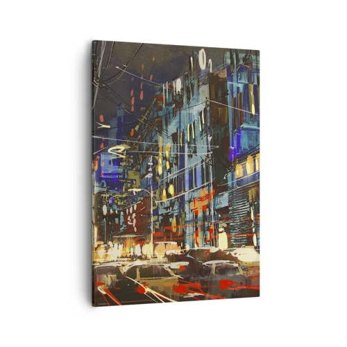 Tablou pe pânză - Agitația de seară a străzii - 50x70 cm