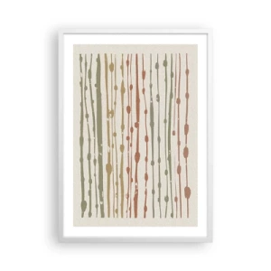 Poster în ramă albă - Notația culorilor muzicale - 50x70 cm