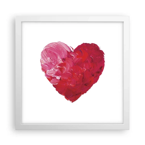Poster în ramă albă - All you need is love - 30x30 cm
