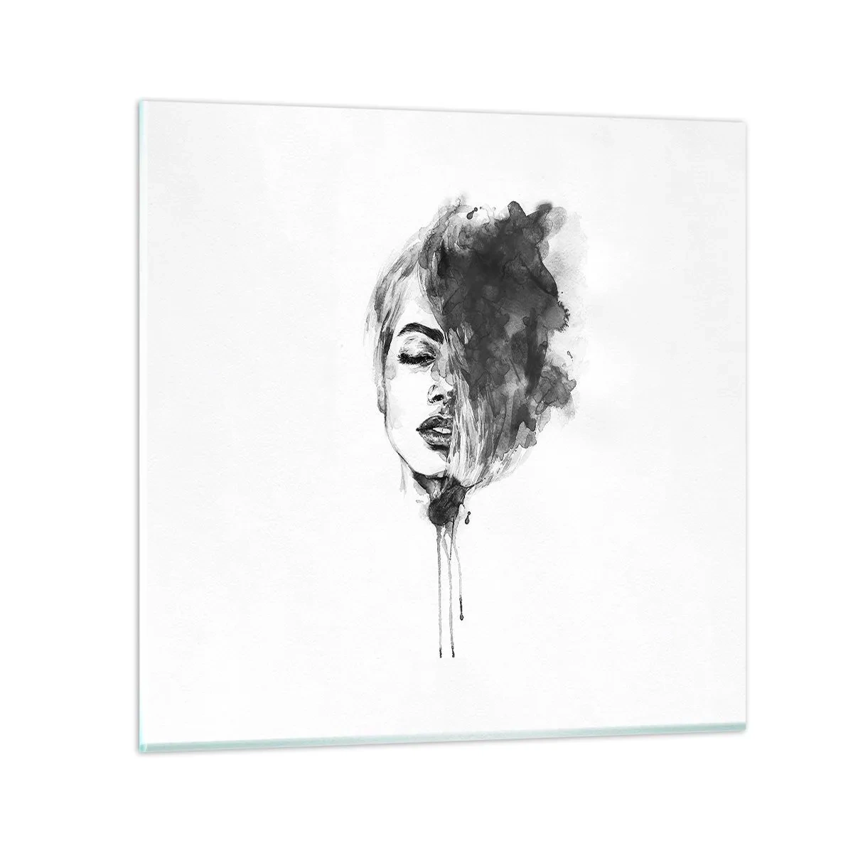 Tablou pe sticlă - La ce visează frumoasa - 50x50 cm