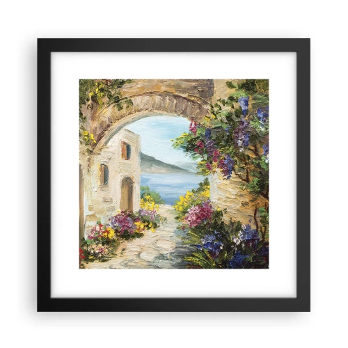 Poster în ramă neagră - Farmecul peisajului de coastă - 30x30 cm