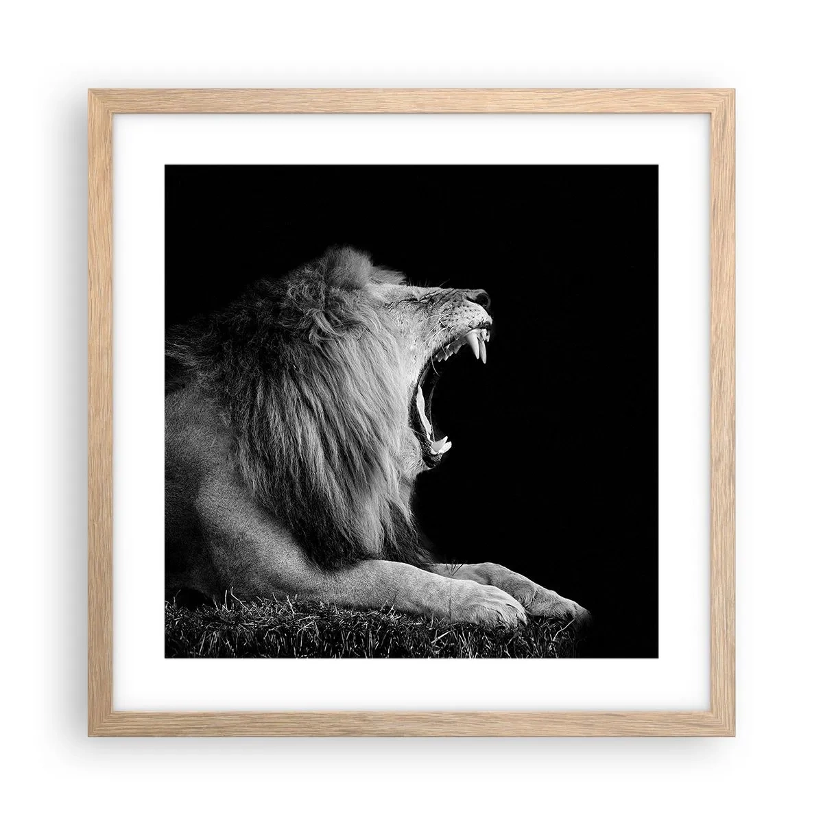 Poster în ramă de stejar deschis - Fără nici o ezitare - 40x40 cm