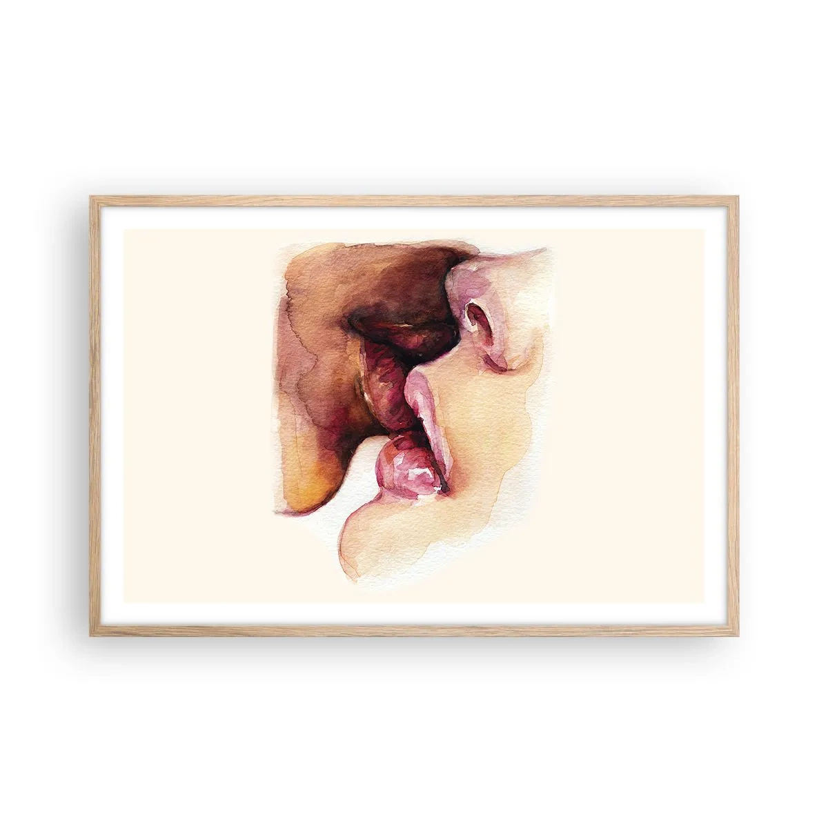 Poster în ramă de stejar deschis - Ca ziua și noaptea, ca cerul și pământul - 91x61 cm