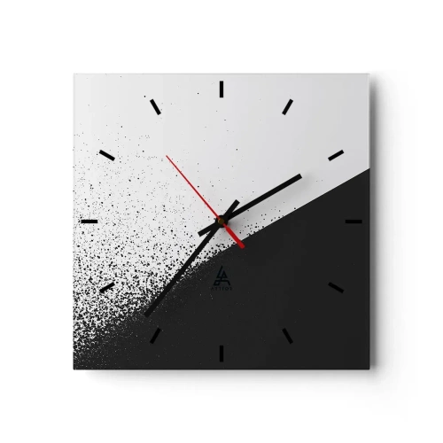 Ceas de perete - Ceas pe sticlă - Din ce în ce mai repede, din ce în ce mai mult - 30x30 cm