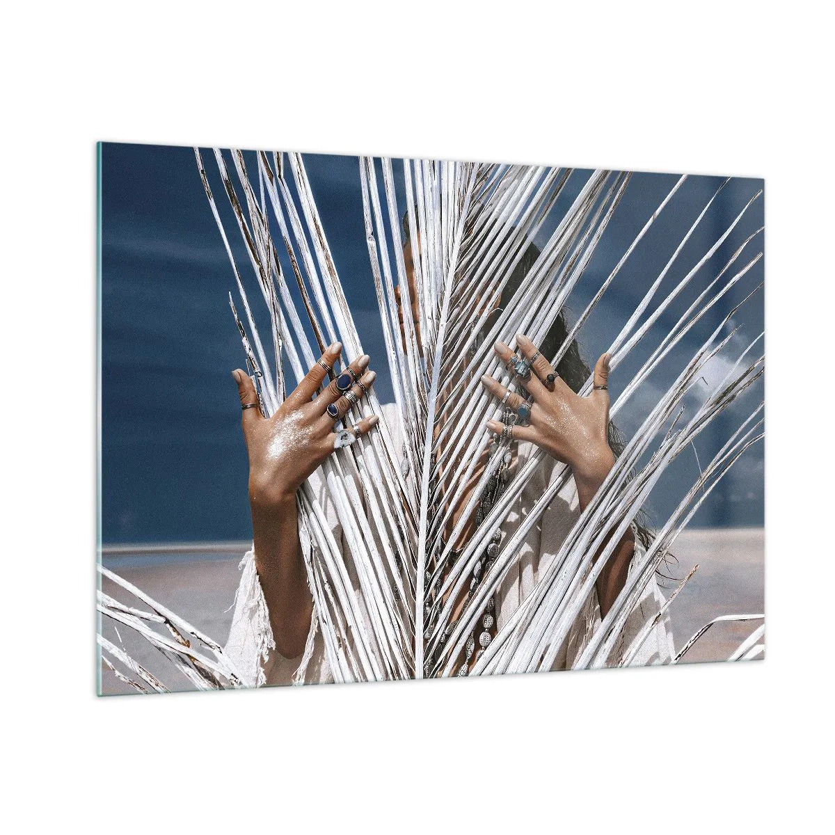 Tablou pe sticlă - Prietena șamanului? - 100x70 cm