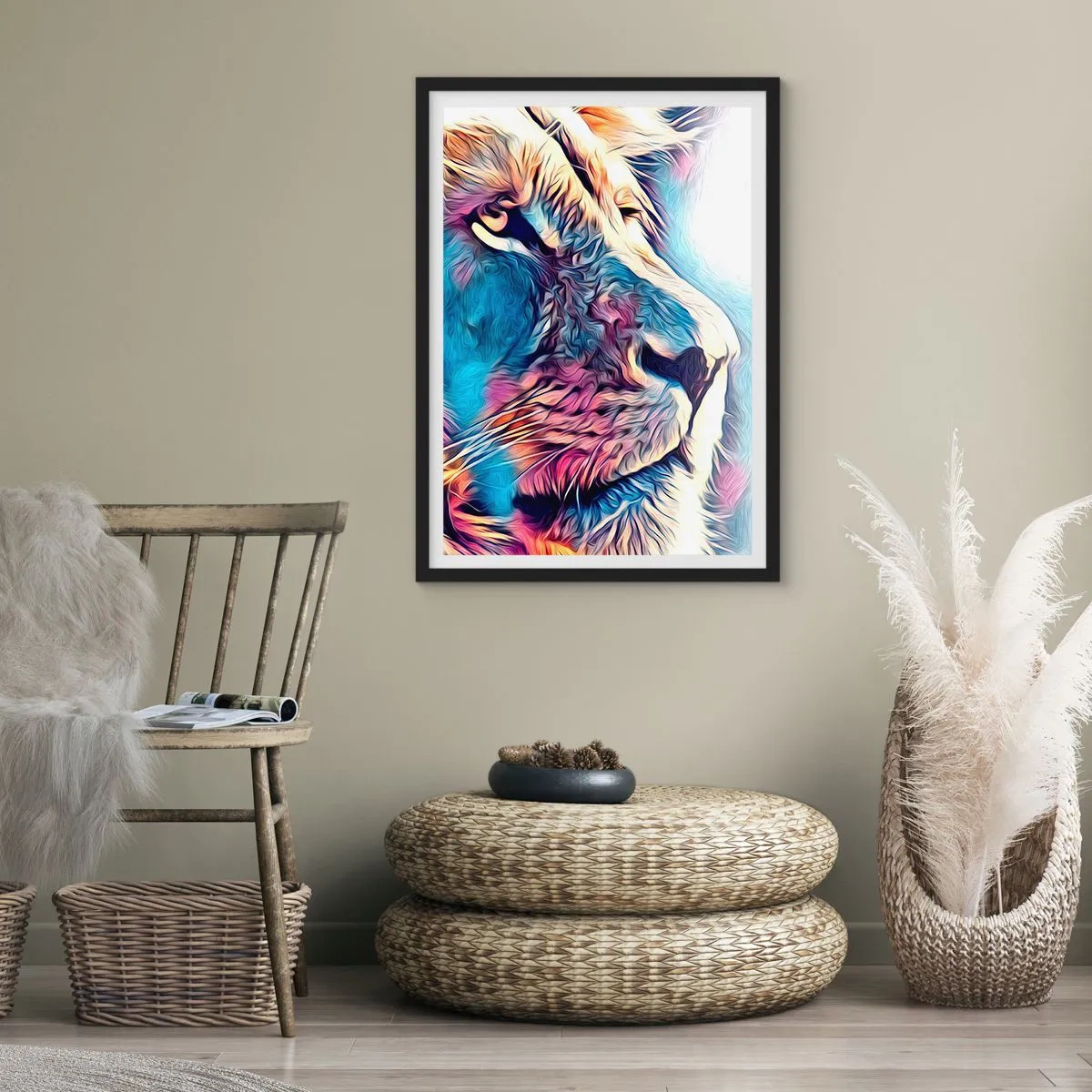 Poster în ramă neagră - Înțelepciunea naturii - 30x40 cm