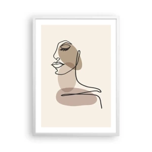 Poster în ramă albă - Ascultându-se pe sine - 50x70 cm