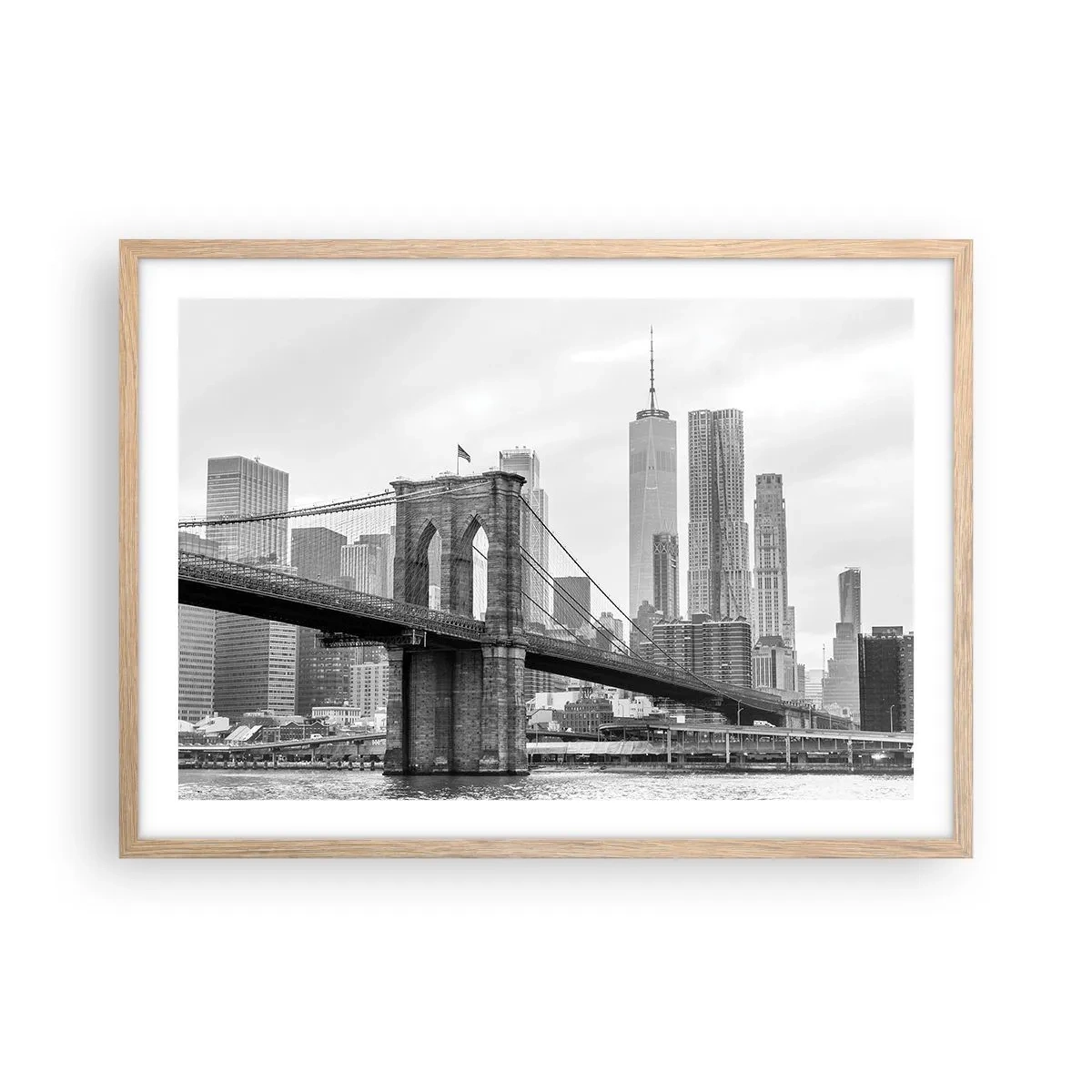 Poster în ramă de stejar deschis - New York vibes - 70x50 cm