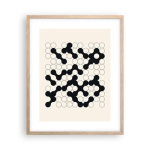 Poster în ramă de stejar deschis - Joc chinezesc - o variație - 40x50 cm
