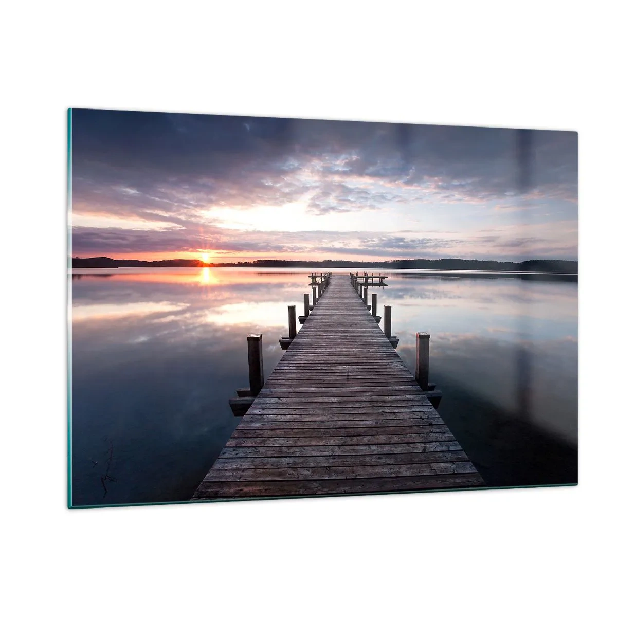 Tablou pe sticlă - Granița tăcută dintre zi și noapte - 120x80 cm