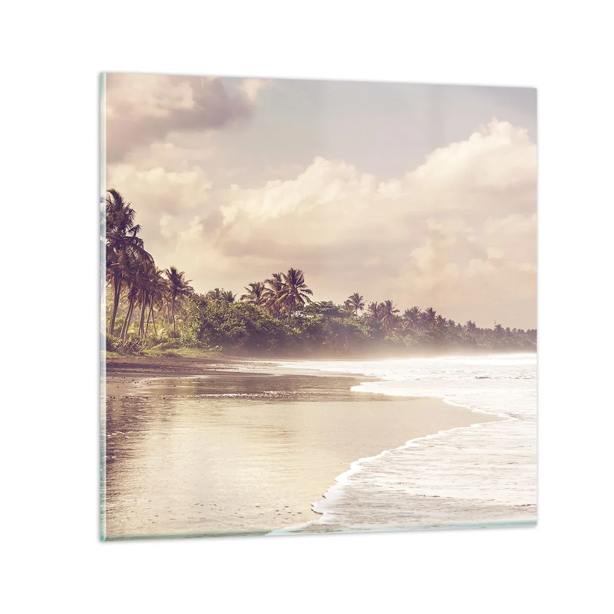 Tablou pe sticlă - Mângâind valurile - 30x30 cm