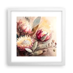 Poster în ramă albă - Profil și en face - 30x30 cm