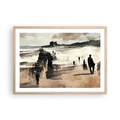 Poster în ramă de stejar deschis - Reamintiți - 70x50 cm