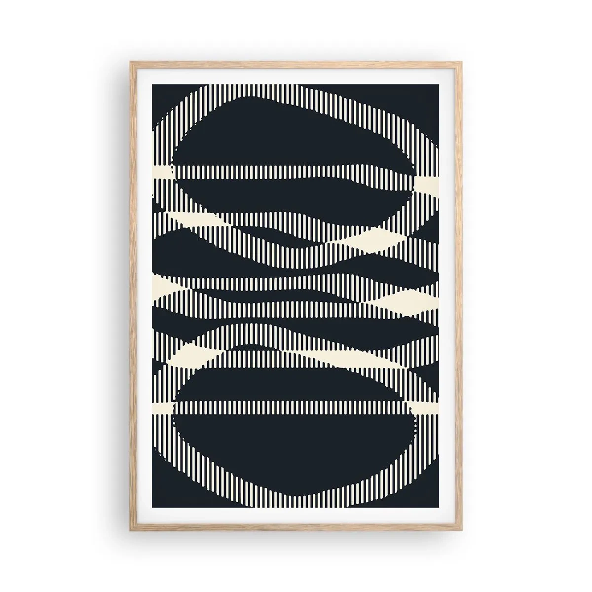 Poster în ramă de stejar deschis - Încercare de străpungere a întunericului - 70x100 cm