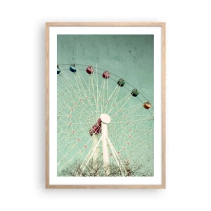 Poster în ramă de stejar deschis - Poftim la joacă - 50x70 cm