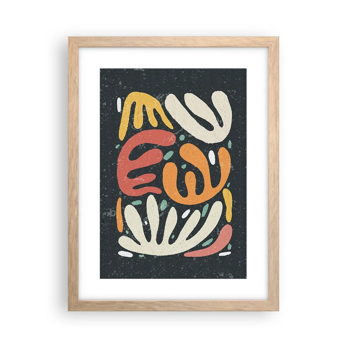 Poster în ramă de stejar deschis - Compoziție - te-am prins - 30x40 cm