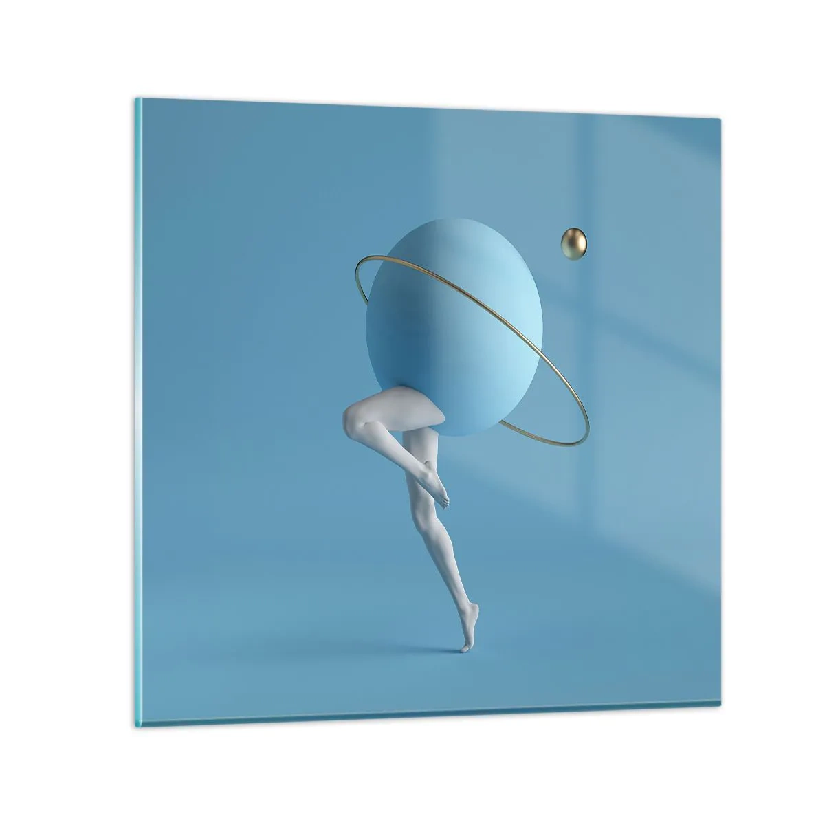 Tablou pe sticlă - Și planetele o iau razna - 30x30 cm