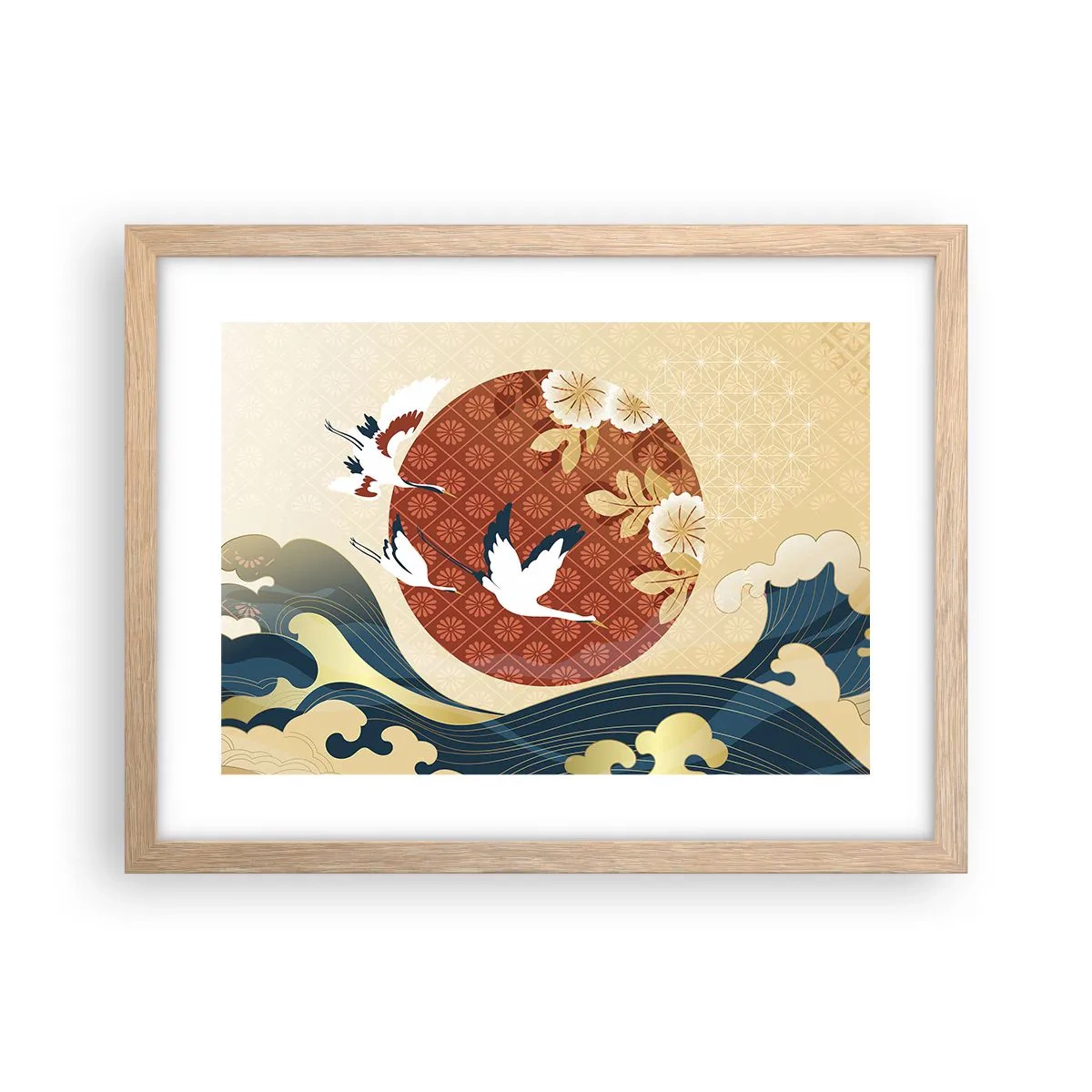 Poster în ramă de stejar deschis - O fabulă japoneză - 40x30 cm