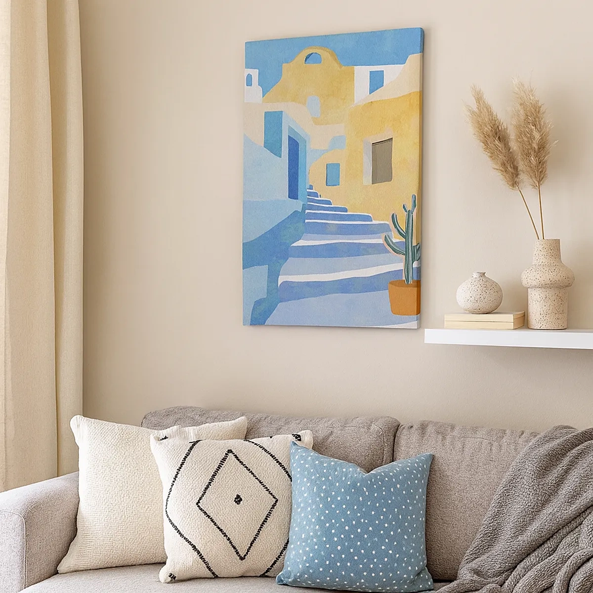 Tablou pe pânză - O zi într-un oraș arab - 50x70 cm