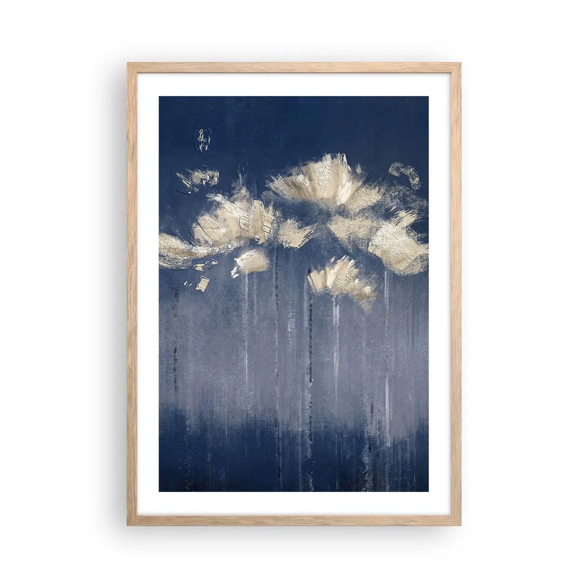 Poster în ramă de stejar deschis - Ca petalele în vânt - 50x70 cm