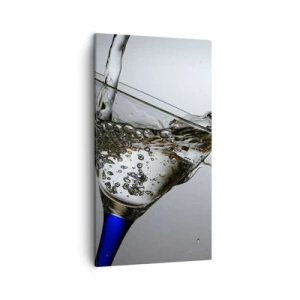 Tablou pe pânză - Apă pură în sticlă de cristal - 45x80 cm