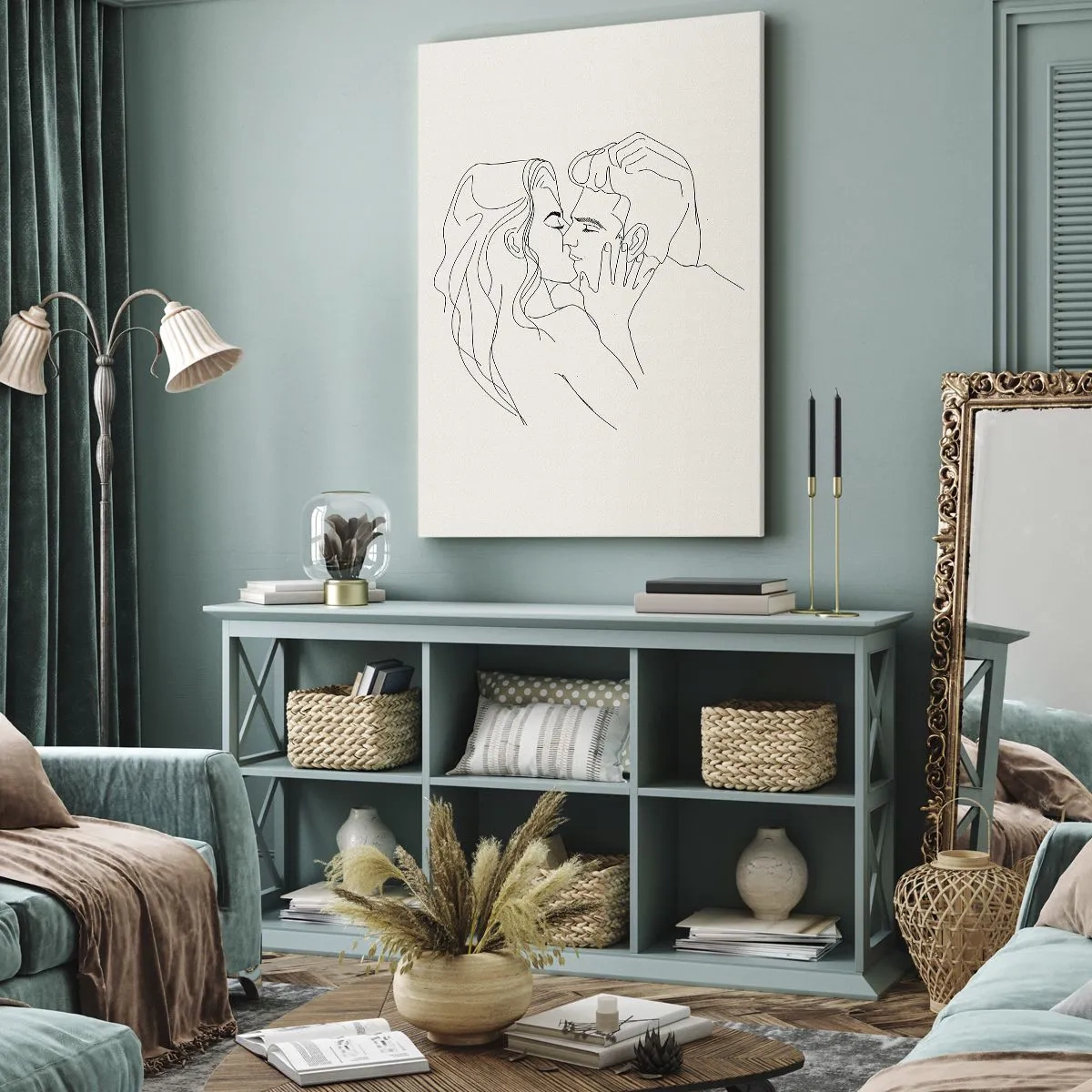 Tablou pe pânză - Încurcați în sentimente - 80x120 cm