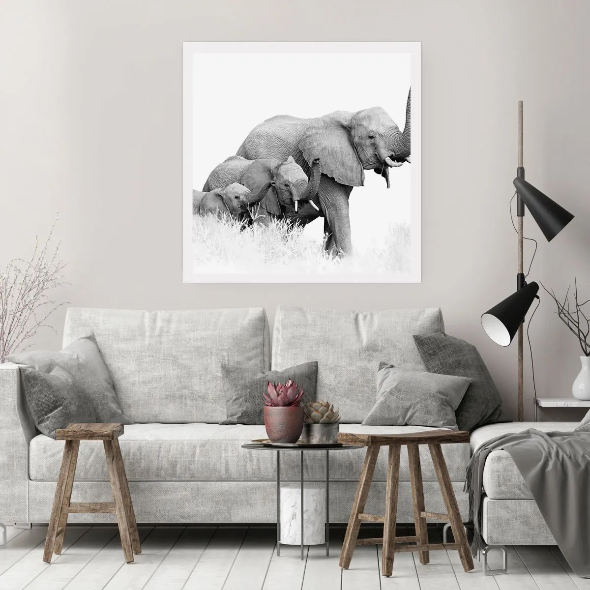 Poster - Unu, doi, trei - 40x40 cm