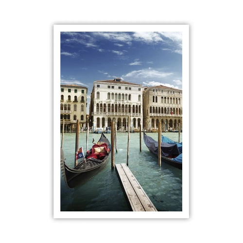 Poster - Palate în albastru - 70x100 cm
