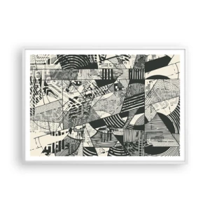 Poster în ramă albă - Dinamica de astăzi - 100x70 cm